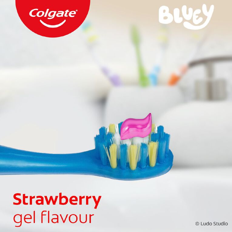 Colgate Kids' Junior Bluey Toothpaste Strawberry Gel 90g, , hi-res