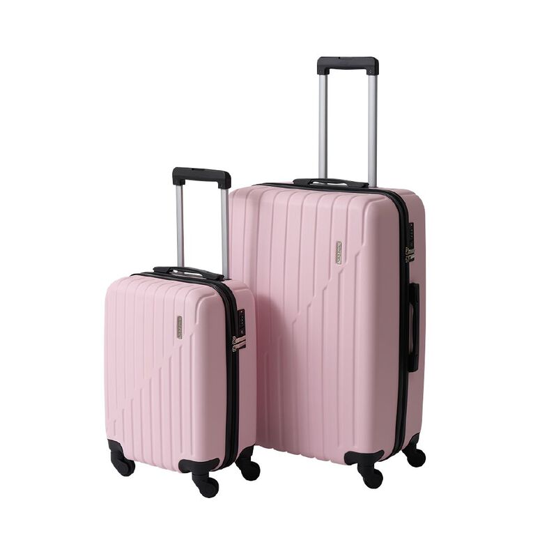 Living Co Hard Textured Suitcases Piece Set Pink Pink The