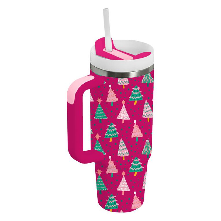 Seymours Limited Edition Christmas Cup with Straw Assorted 1.2L, , hi-res