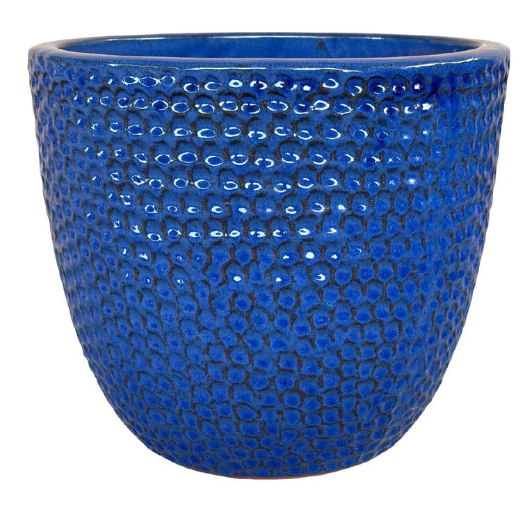 Northcote Pottery Dimple Egg pot 30cm Blue Large, , hi-res