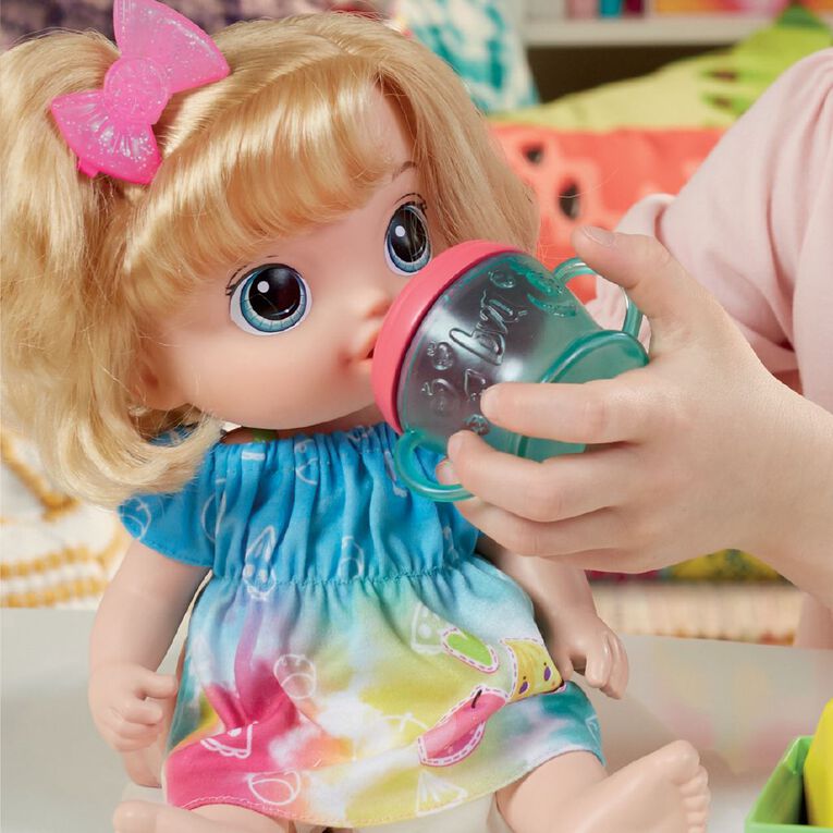 Baby Alive Fruity Sips Baby Blonde Hair, , hi-res