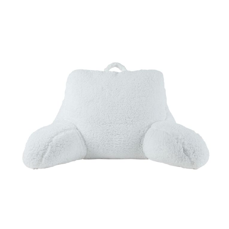 Living & Co Reading Cushion Sherpa White, , hi-res