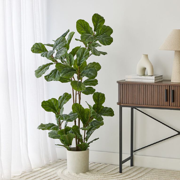 Botanica Artificial Fiddle Leaf Tree with Pot 150cm, , hi-res