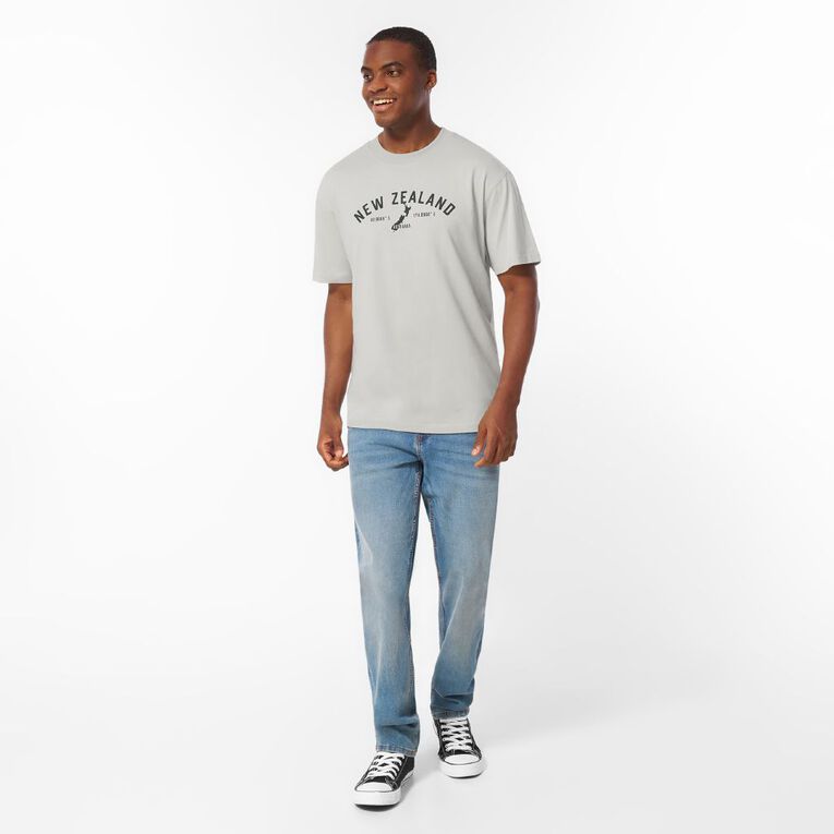 H&H Men's Relaxed Fit Graphic Tee, Grey Light, hi-res