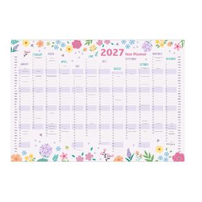 WS 2027 Wall Planner 1000x700mm Flowers