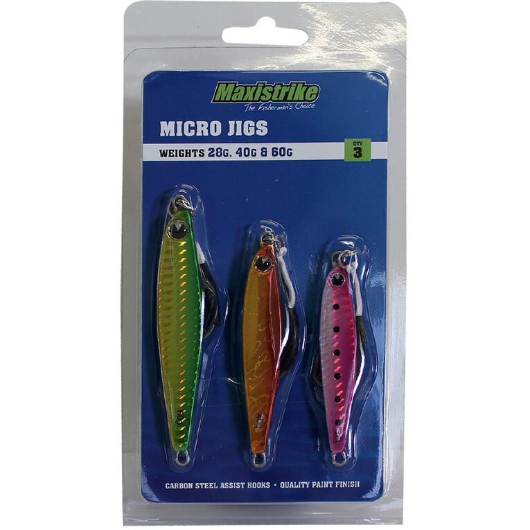 Maxistrike Micro Jigs 28g 40g 60g 3 Pack, , hi-res
