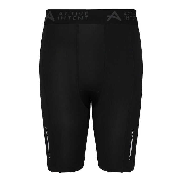 Active Intent Men's Compression Shorts, Black, hi-res