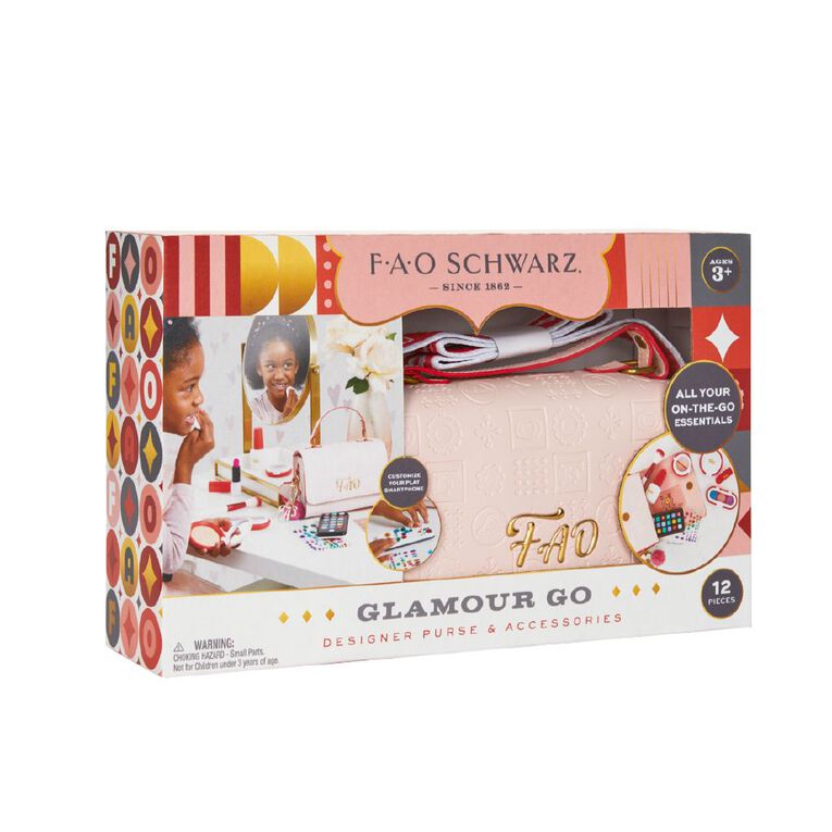 F.A.O F.A.O. Schwarz Girls Glamour Purse Set With Cell Phone, , hi-res