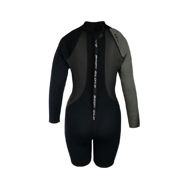 Body Glove Women's Long Sleeve Springsuit Black/Green Size 12, Black/Green, hi-res