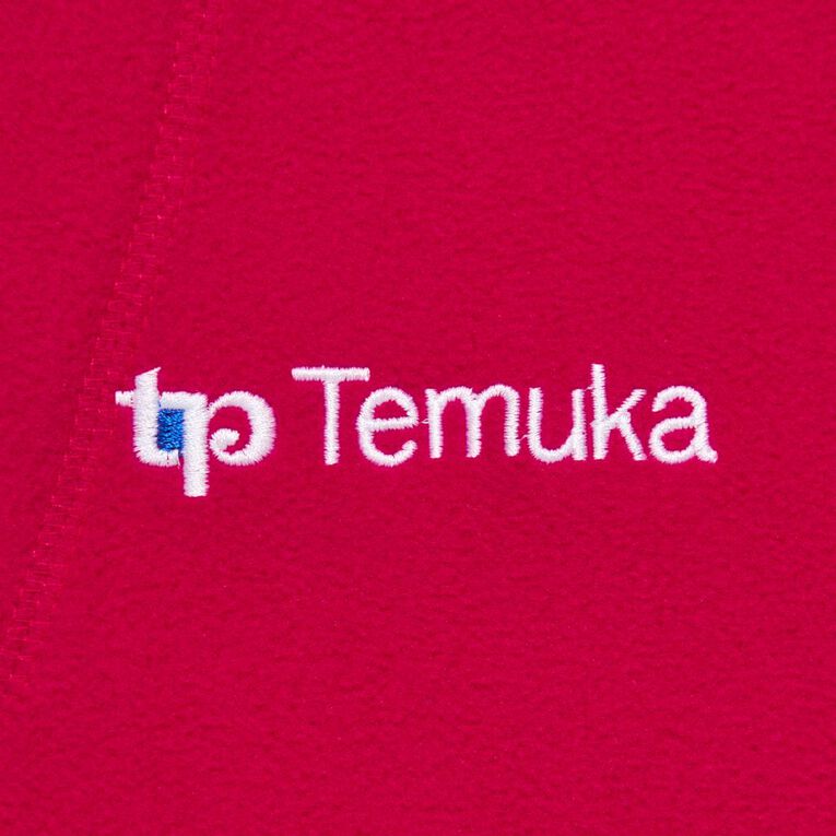 Schooltex Temuka Primary Polar Fleece Top with Embroidery, Red Mid, hi-res