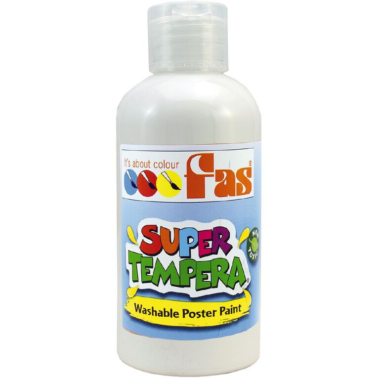 FAS Paint Super Tempera 250ml White, , hi-res