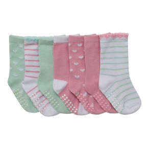 H&H Infants' Jacquard Crew Socks 7 Pack