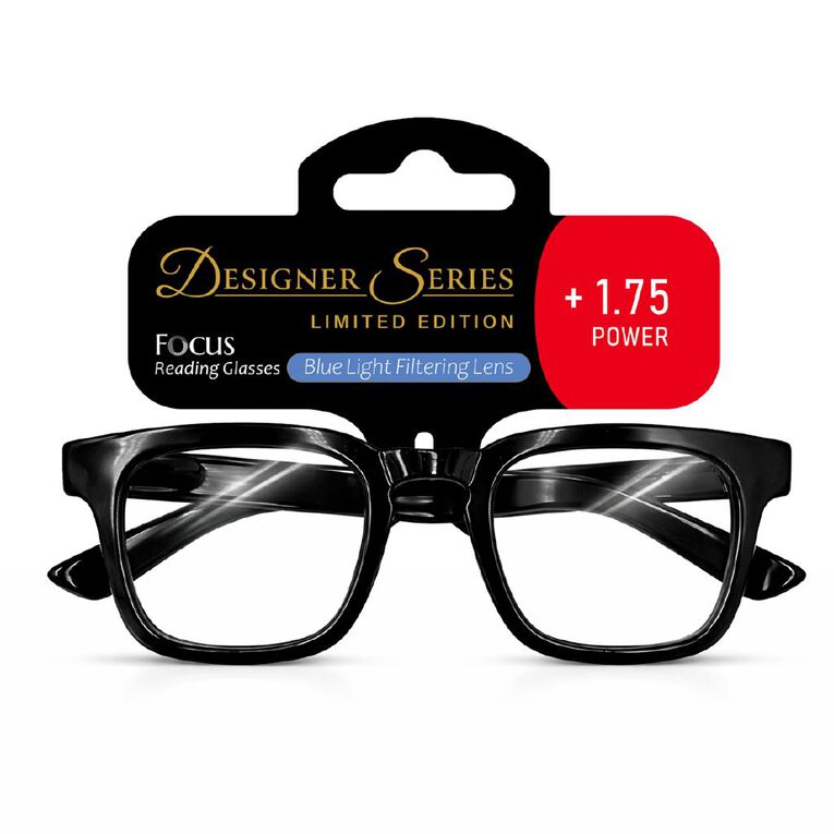 Focus Reading Glasses Parker +1.75 Black, , hi-res