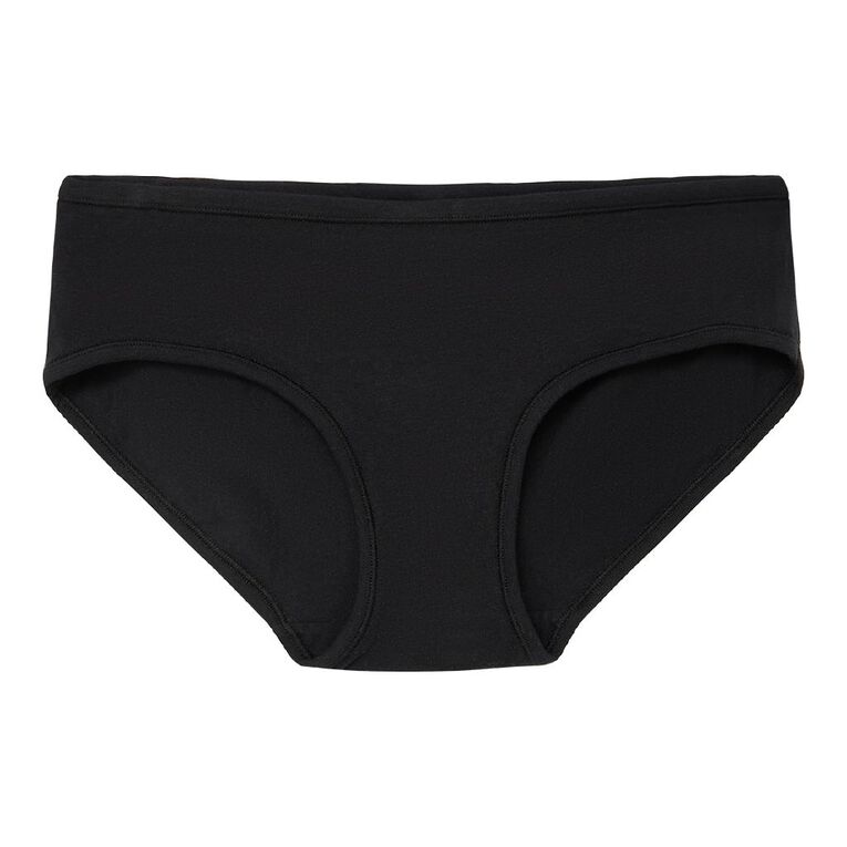 H&H Women's Cotton Comfort Boyleg Briefs, Black, hi-res