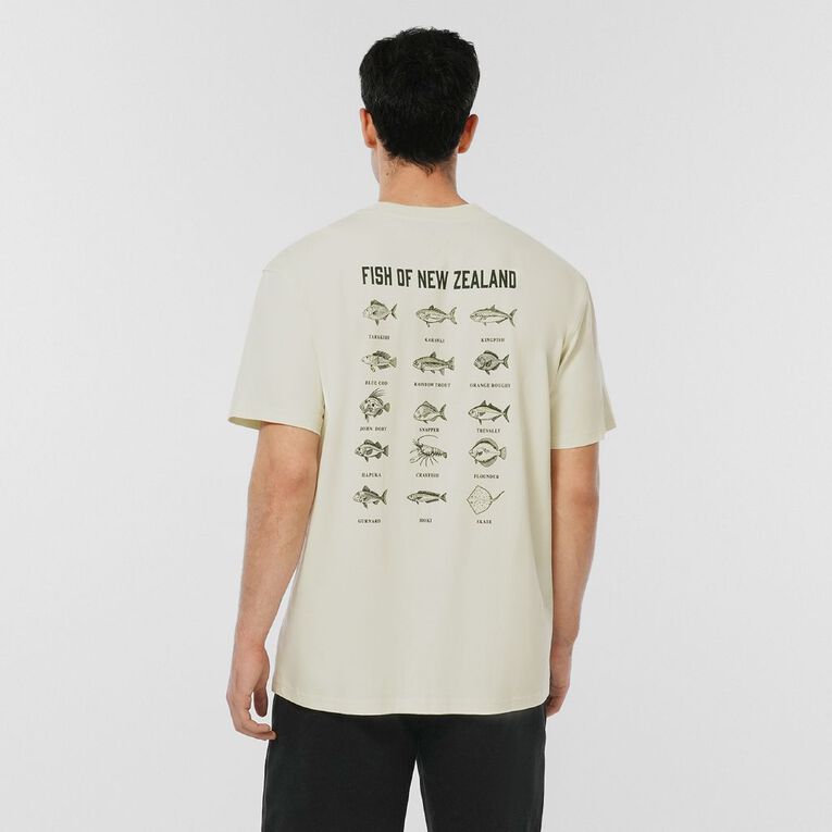 H&H Men's Relaxed Fit Graphic Tee, White, hi-res