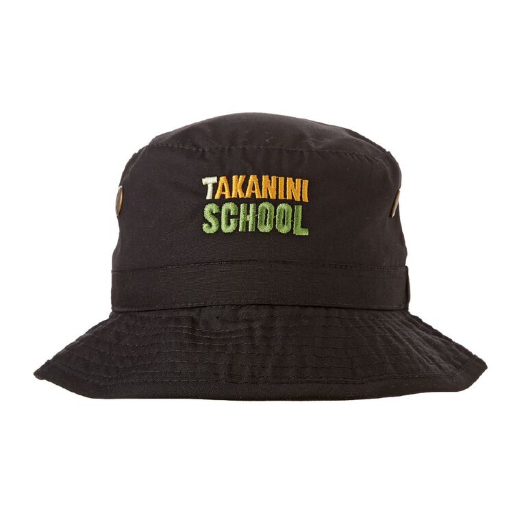 Schooltex Takanini School Bucket Hat with Embroidery, Black, hi-res