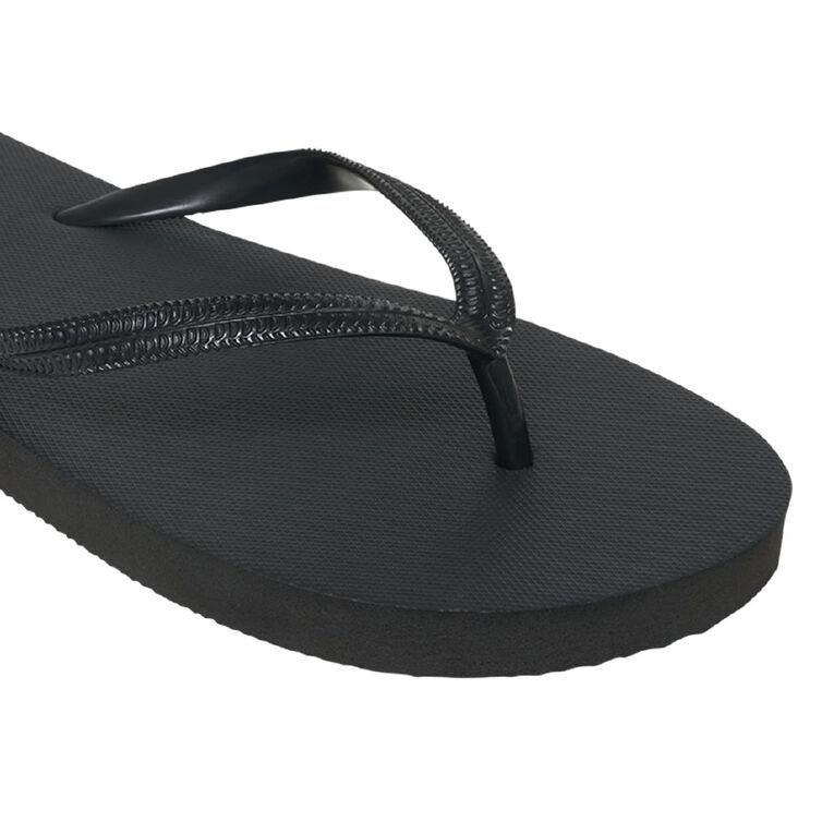 H&H H&H Women's Recycled Plain Jandals, Black, hi-res