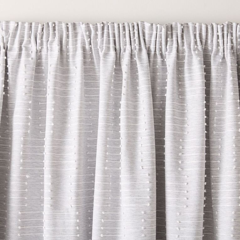 Living & Co Zarra Curtains Grey 150-230cm Wide/205cm Drop, , hi-res