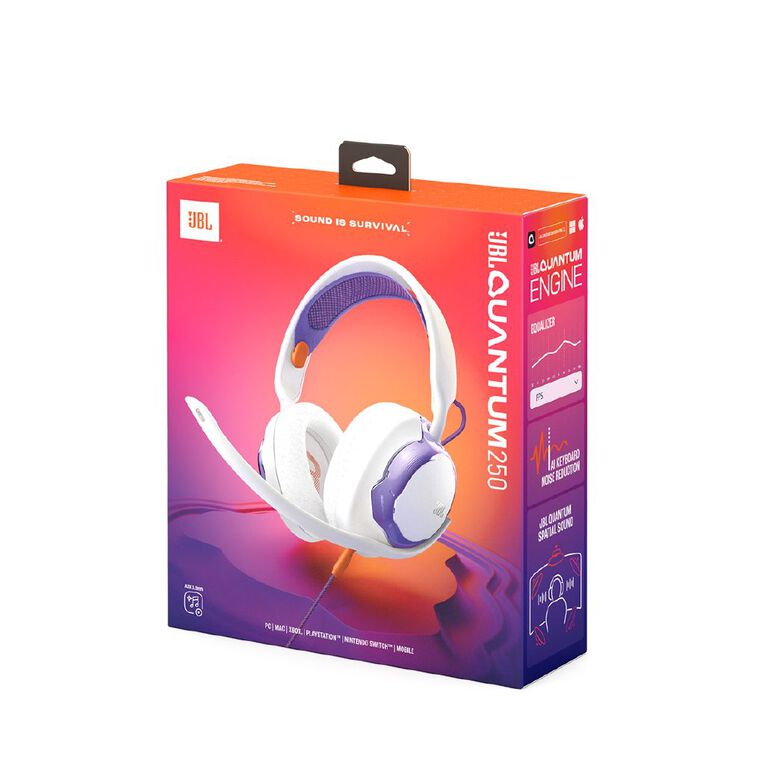 JBL QUANTUM 250 Wired Headset White, , hi-res