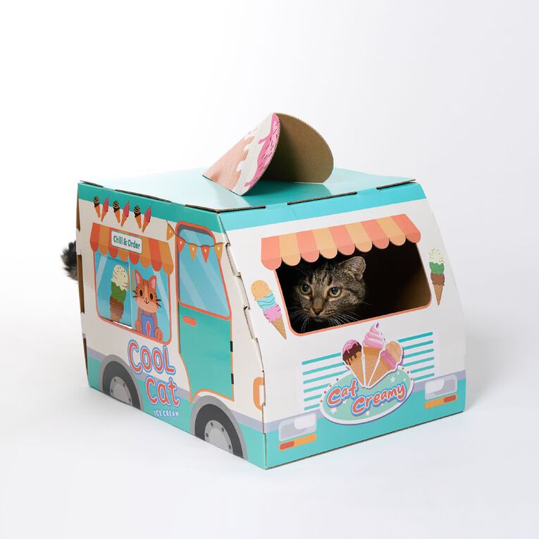 Petzone Cat Scratcher House - Ice Cream Truck