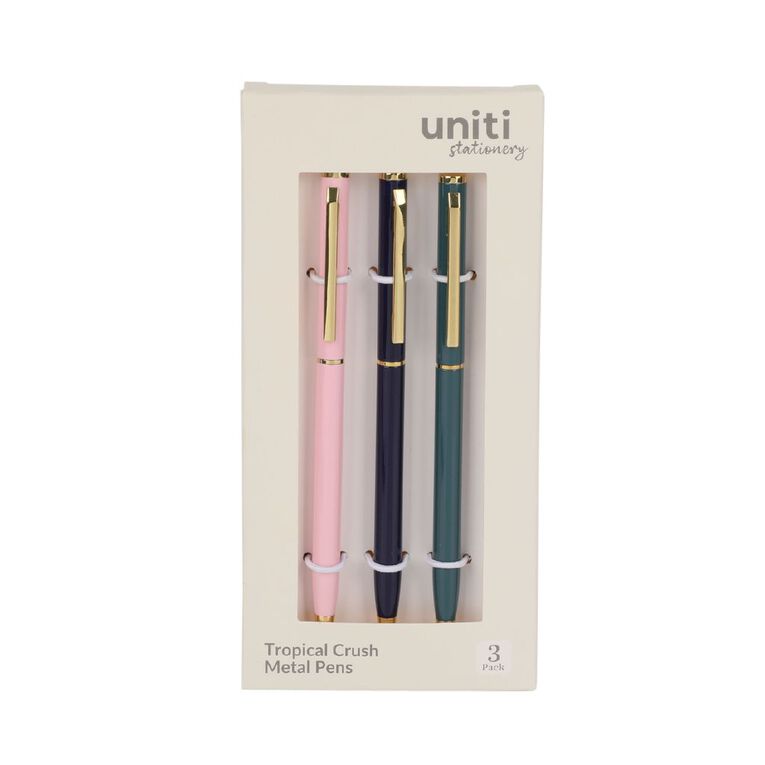 Uniti Stationery Tropical Crush 3 Pack Pens, , hi-res