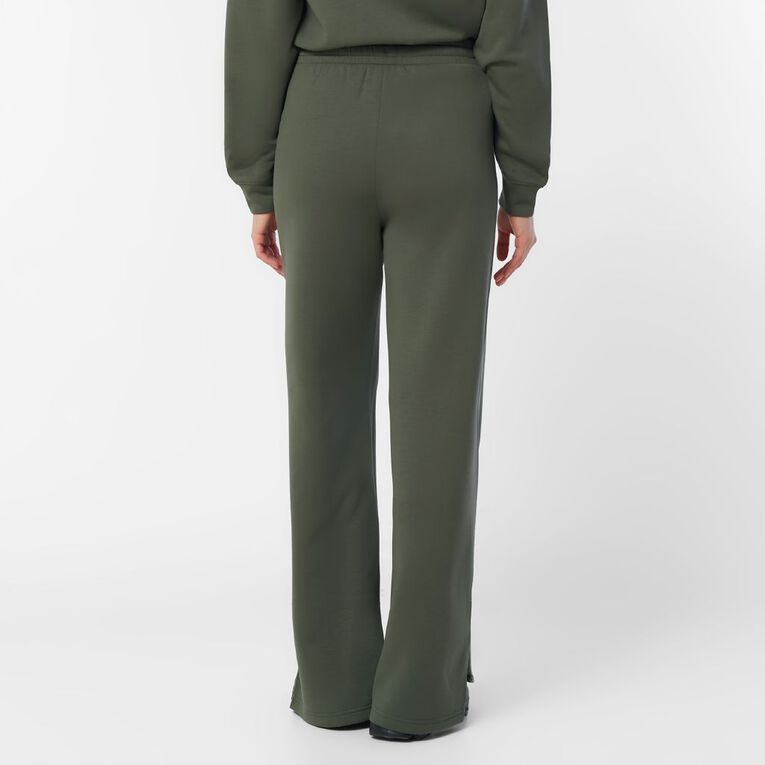 Active Intent Women's Scuba Wide Leg Pants, Green Mid, hi-res