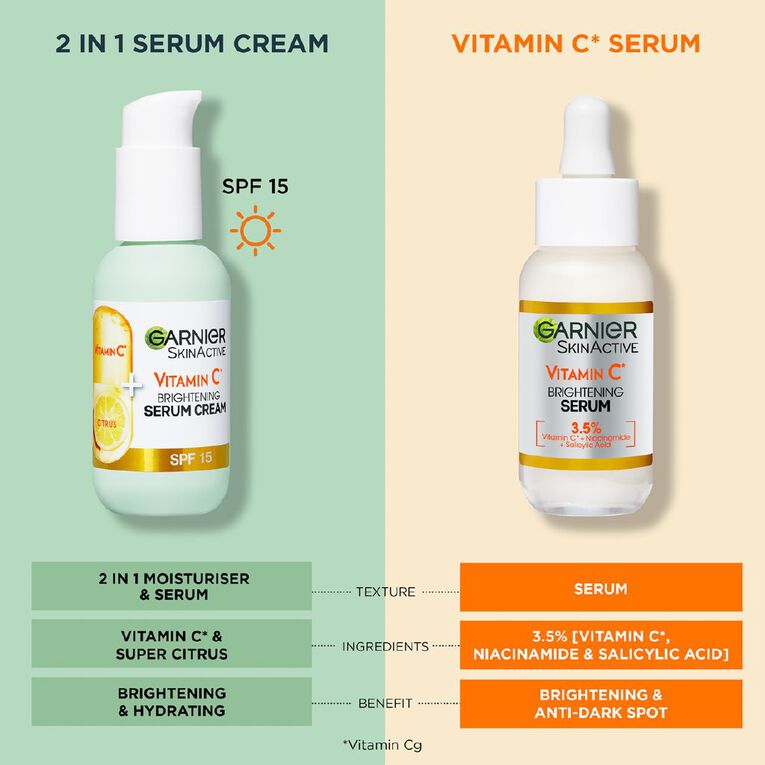 Garnier Vitamin C Serum in Cream SPF 15 30ml, , hi-res