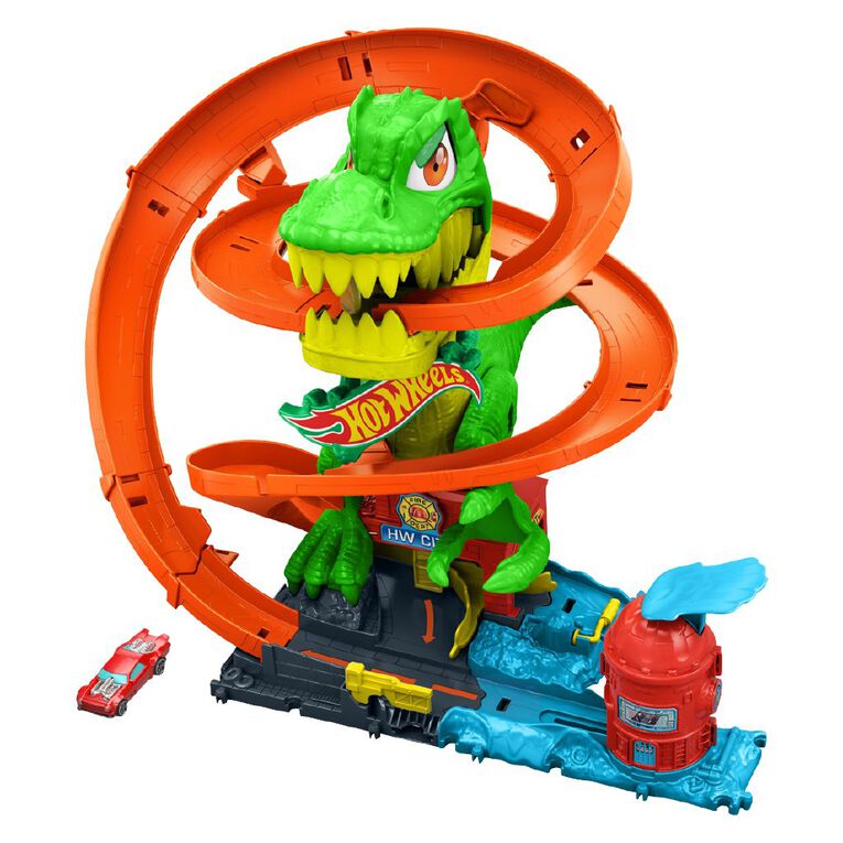 Hot Wheels City T-Rex Fire Station Playset, , hi-res