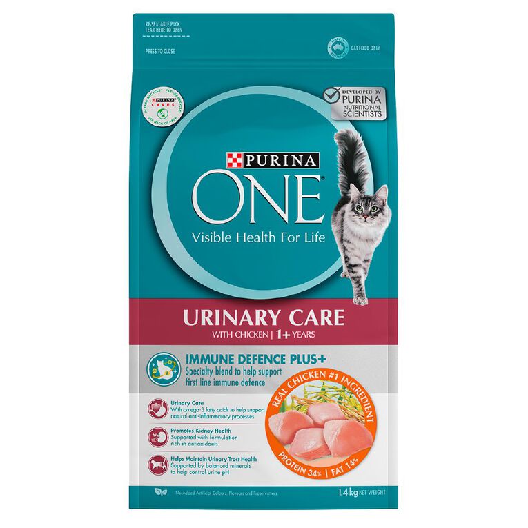 Purina ONE Adult Urinary Care Chicken Dry Cat Food 1.4kg, , hi-res