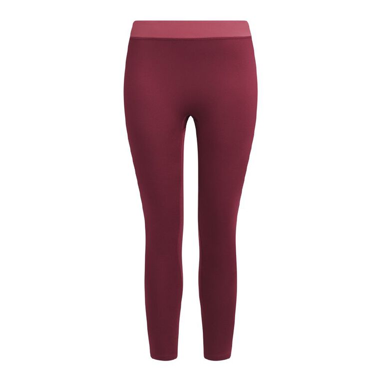 Active Intent Women's Thermal Active Leggings, Red Dark, hi-res