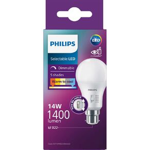 Philips LED B22 Dimmable Light Bulb 14W Frosted