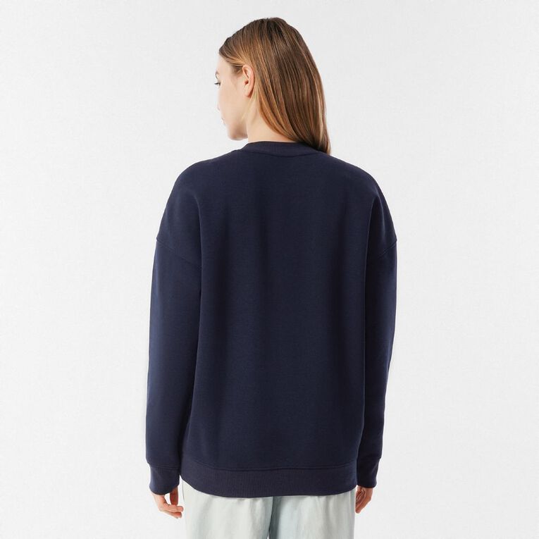 H&H Women's Long Sleeve Graphic Crew, Blue Dark, hi-res