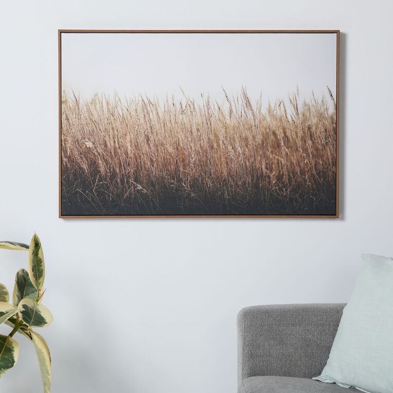 Living & Co Tall Grass Framed Canvas 60cm x 90cm, , hi-res