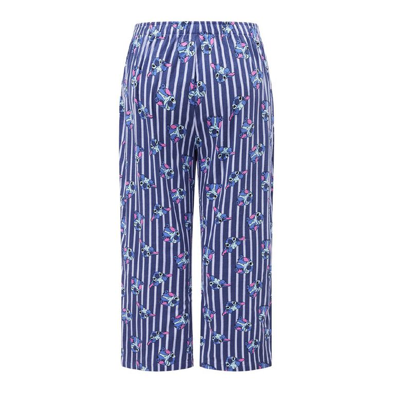 Stitch Women's Plus Size Flannel Pants, Blue Mid, hi-res