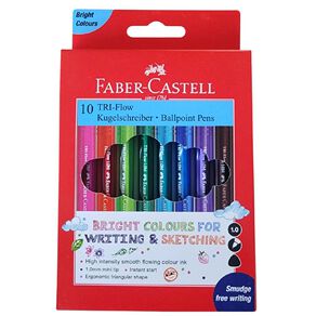 Faber-Castell TRI-Flow Ballpoint Pens Assorted 10 Pack