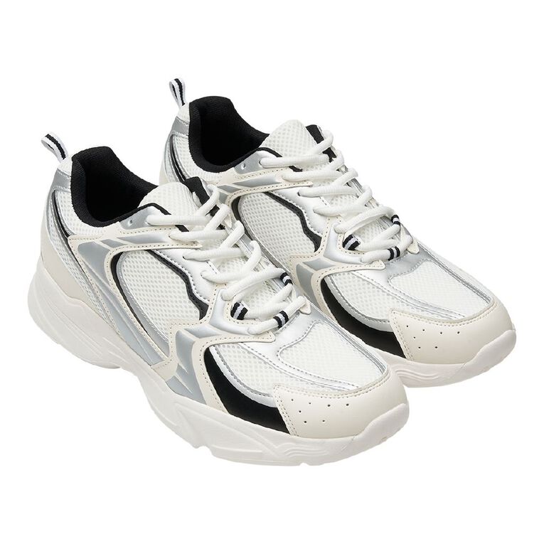 Active Intent Men's Flex Force Trainers, White, hi-res