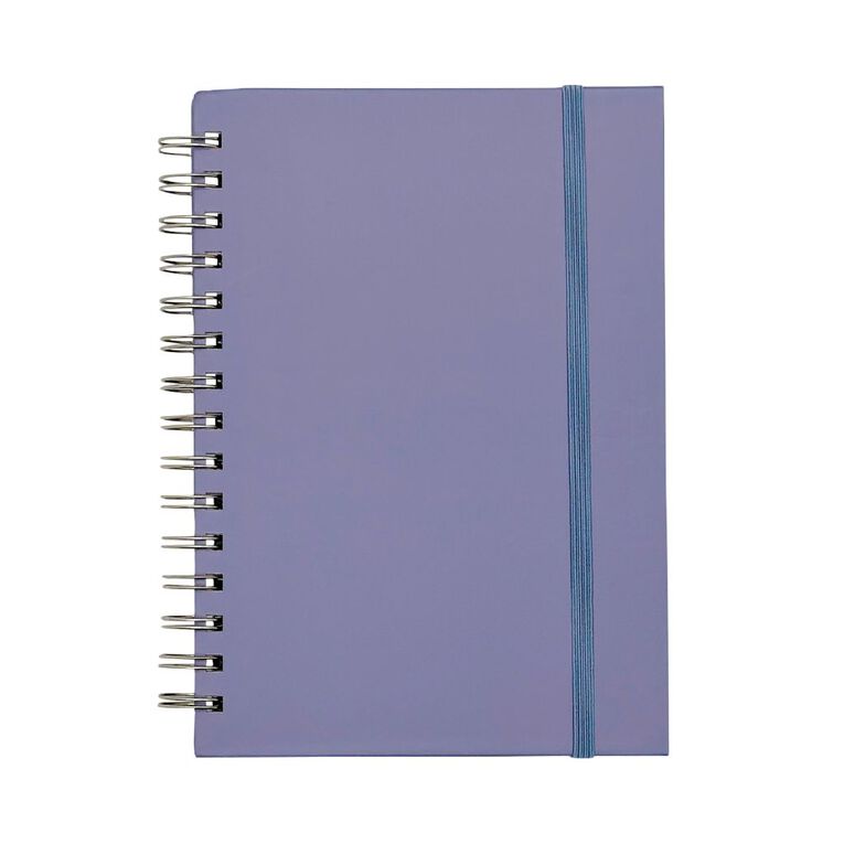 Uniti Floral A5 Spiral Notebook Purple Mid A5, , hi-res