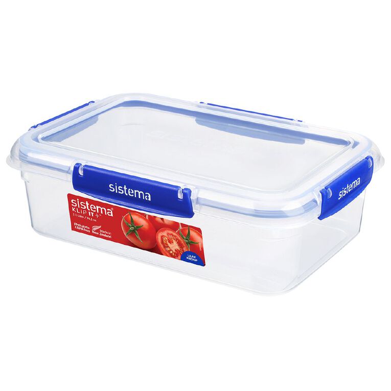 Sistema Klip It Plus Rectangular Container Blue Mid 2.2L, , hi-res