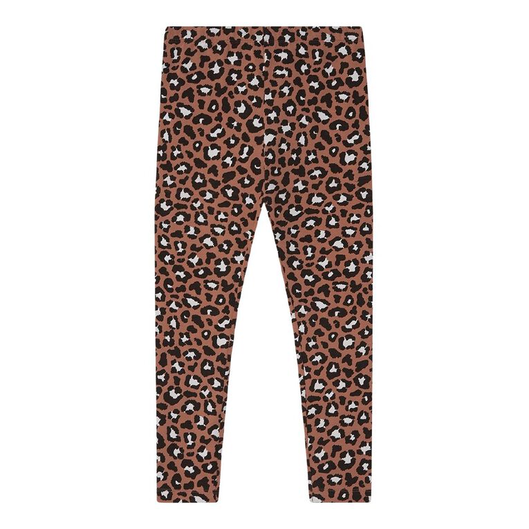 Young Original All Over Print Leggings, Brown Light, hi-res