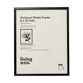 Living & Co Platinum Metal Photo Frame Black 8in x 10in