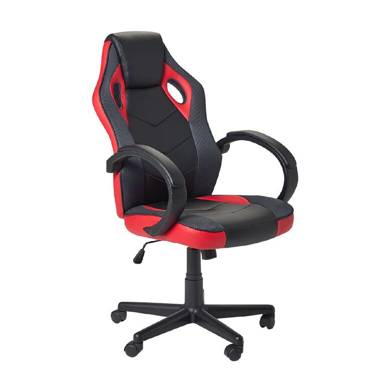Living & Co Gaming Chair Red/Black, , hi-res