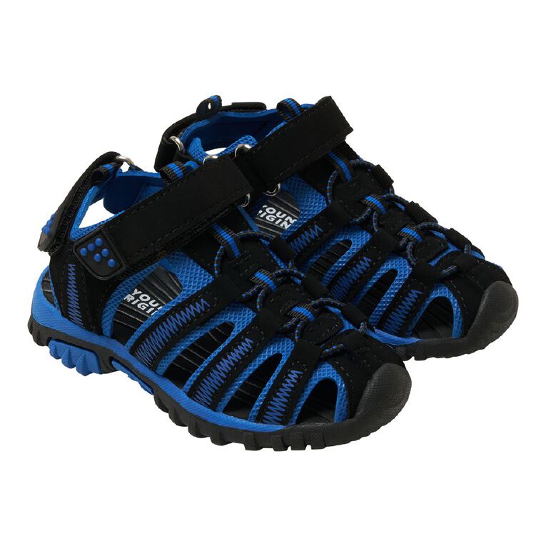 Young Original Junior Kids' Caged Sandals, Black, hi-res