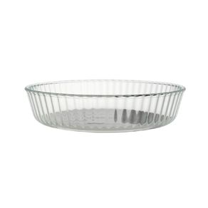 Living & Co Glass Pie Dish Clear 26cm
