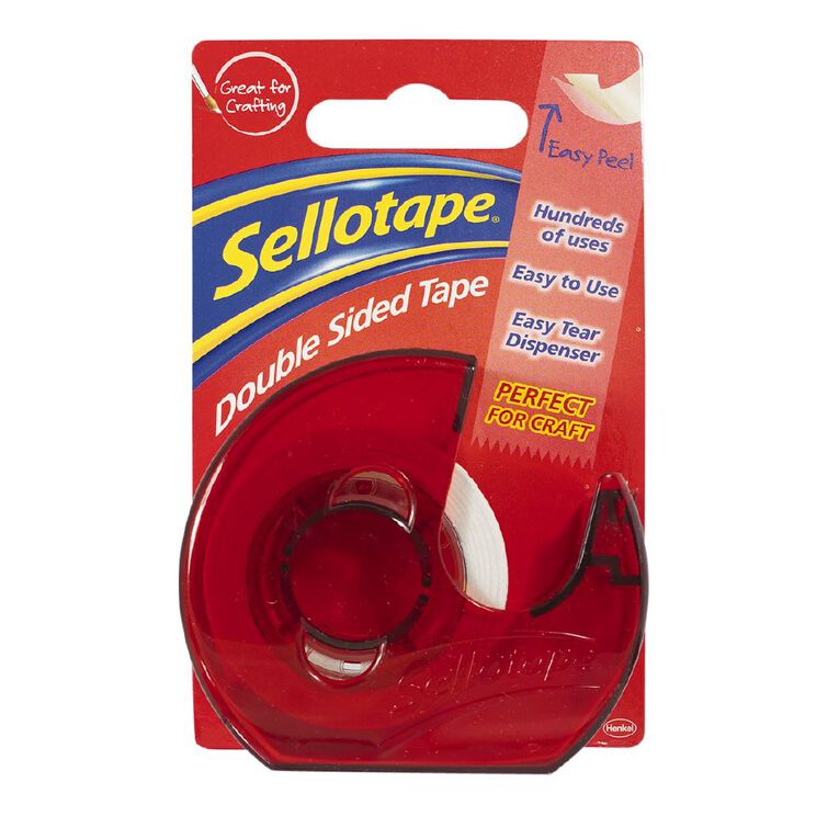 Sellotape Double Sided Tape on Dispenser 15mm x 5m, , hi-res