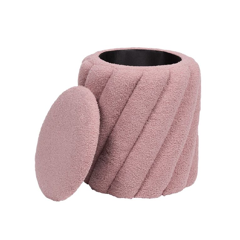 Living & Co Leona Twist Ottoman Pink, , hi-res