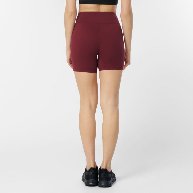 Active Intent Women's Wrap Front Bike Shorts, Red Dark, hi-res