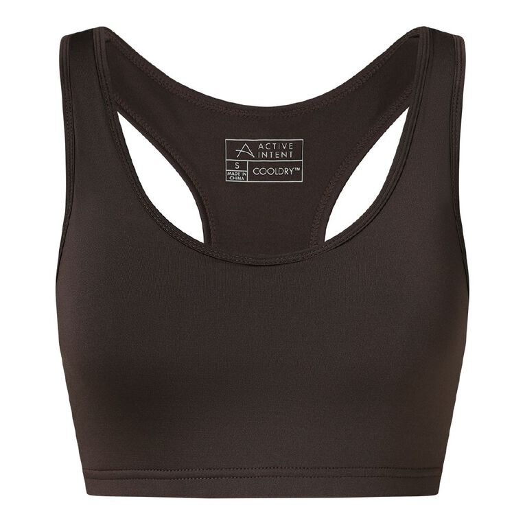 Active Intent Women's Low Impact Crop Top, Brown Dark, hi-res