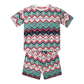 H&H Boys' Christmas Tee and Short Pyjama Set