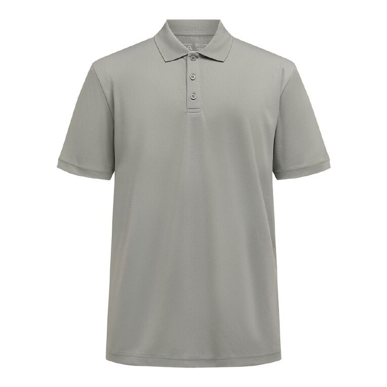 Active Intent Men's Cooldry Polo, Grey, hi-res