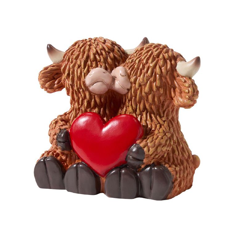Living & Co Highland Cow Heart Decoration, , hi-res